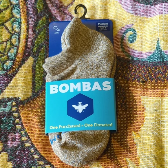Bombas Heathered Tan Ankle Socks - Picture 1 of 7